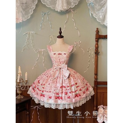 Twin Bears Sweet Strawberry Cake JSK(5th Pre-Order/3 Colours/Full Payment Without Shipping)